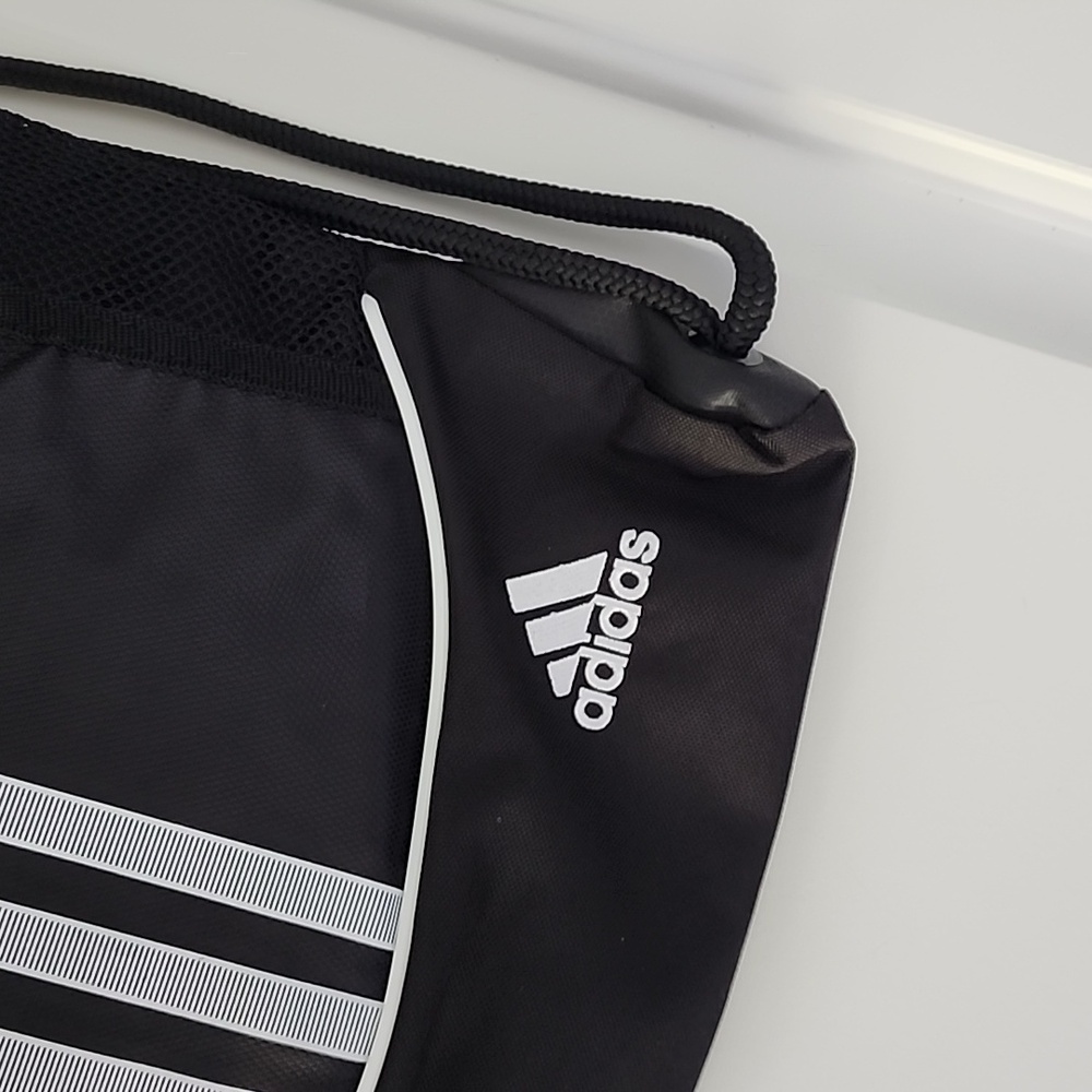 Adidas black/white nylon string backpack! - Picture 3 of 7